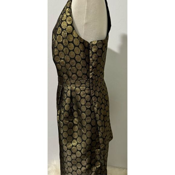 J. Crew MET black metallic Gold polka dots with pockets v neck 12 - Picture 4 of 8